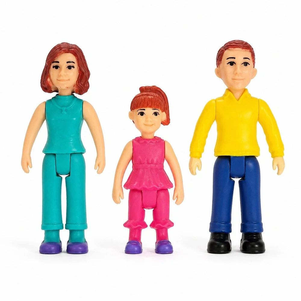 Playskool Dollhouse Family Figures Set 3pc Multicolor Excellent Replacement Toy